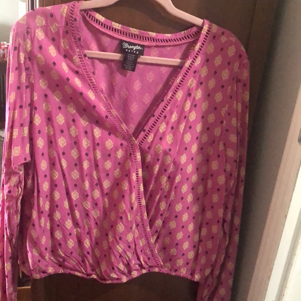 Wrangler retro shirt in pink